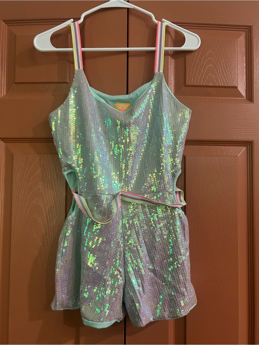 Iridescent Sequin Romper